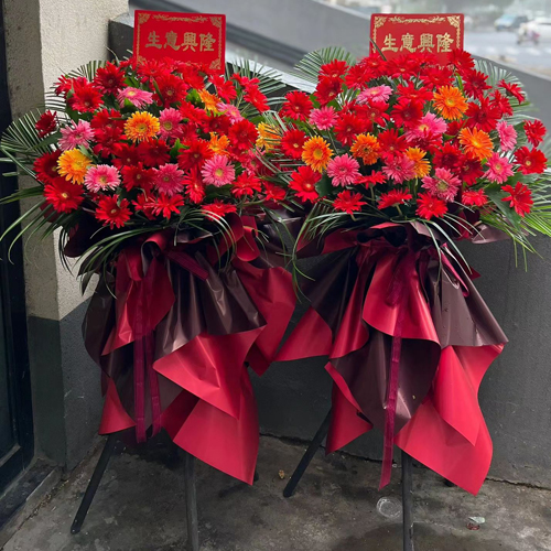 紅紅火火-開業(yè)花籃（一對(duì)兩個(gè)）